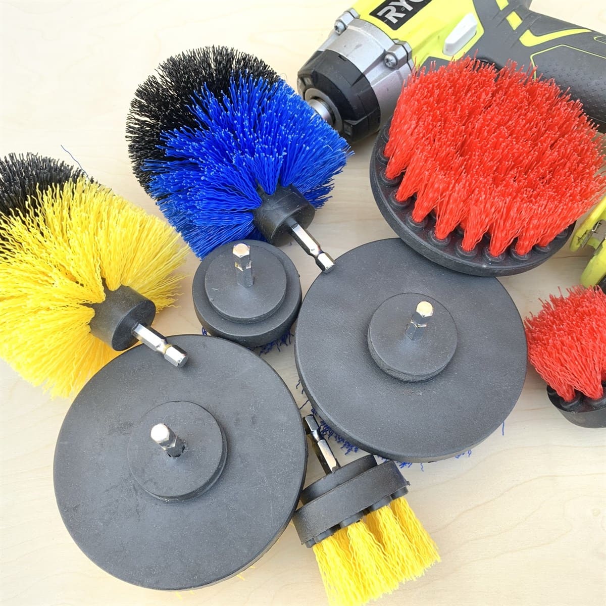Power Drill Cleaning Brush Set | 3-Piece Set