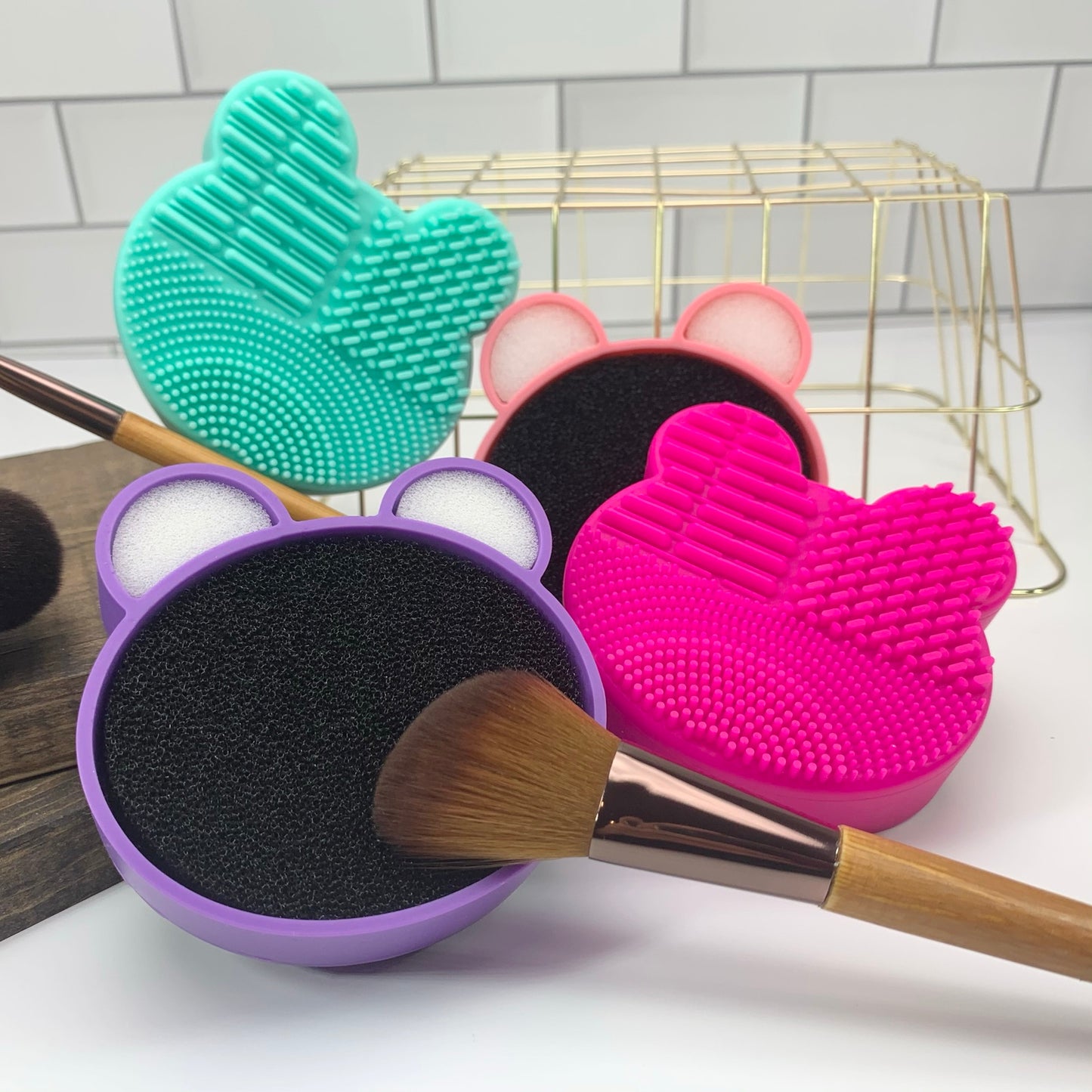 Silicone Brush Cleaning Sponge and Mat